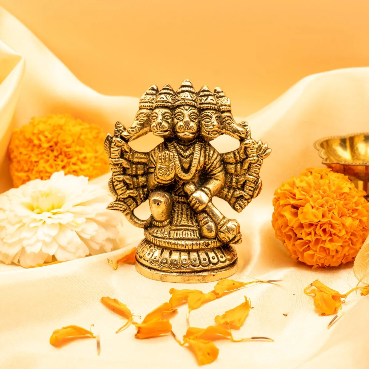 Panchmukhi Hanuman Murti  Idol (Small) Brass Idol