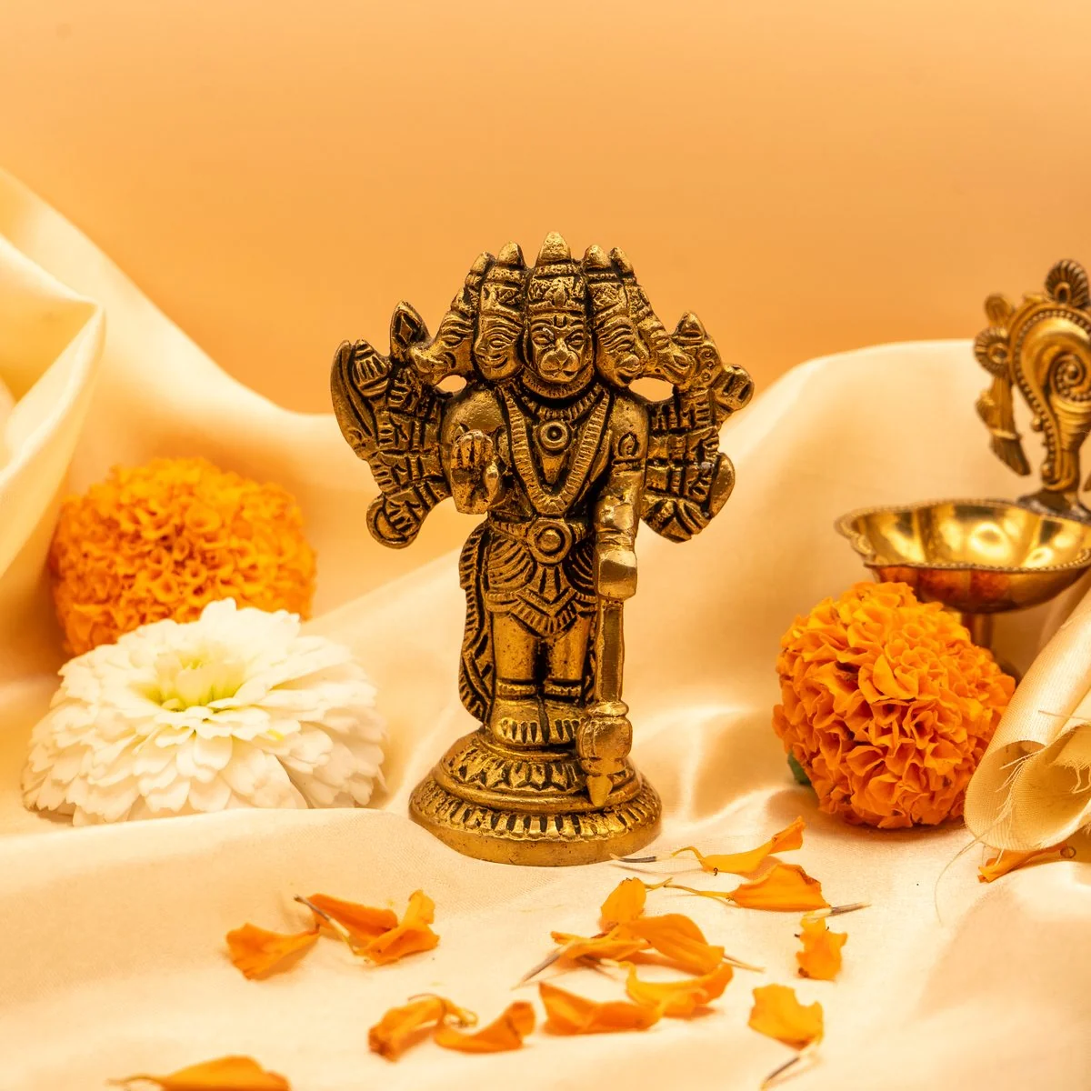 Panchmukhi Hanuman Murti  Idol (Medium) Brass Idol