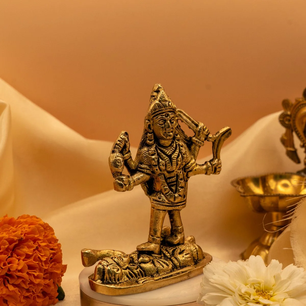 Maa Kali Devi on Shiva Idol (8 cm) view 5