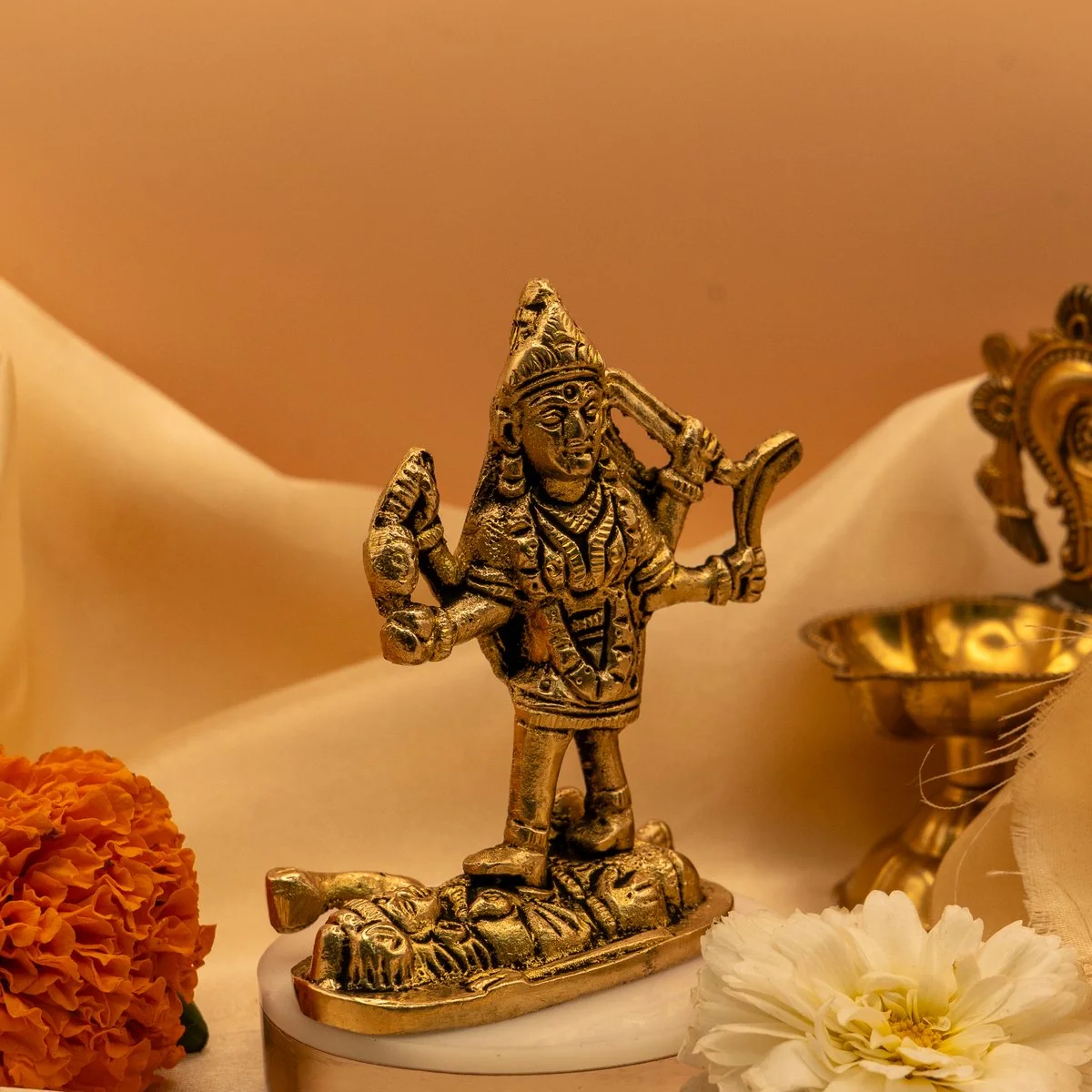 Maa Kali Devi on Shiva Idol (8 cm) view 6