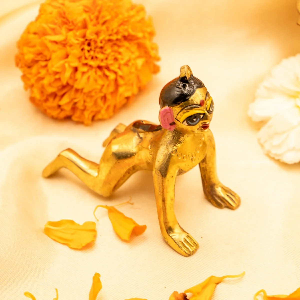 Laddu Radha Idol (Bal Radha Rani Ji) Brass Idol