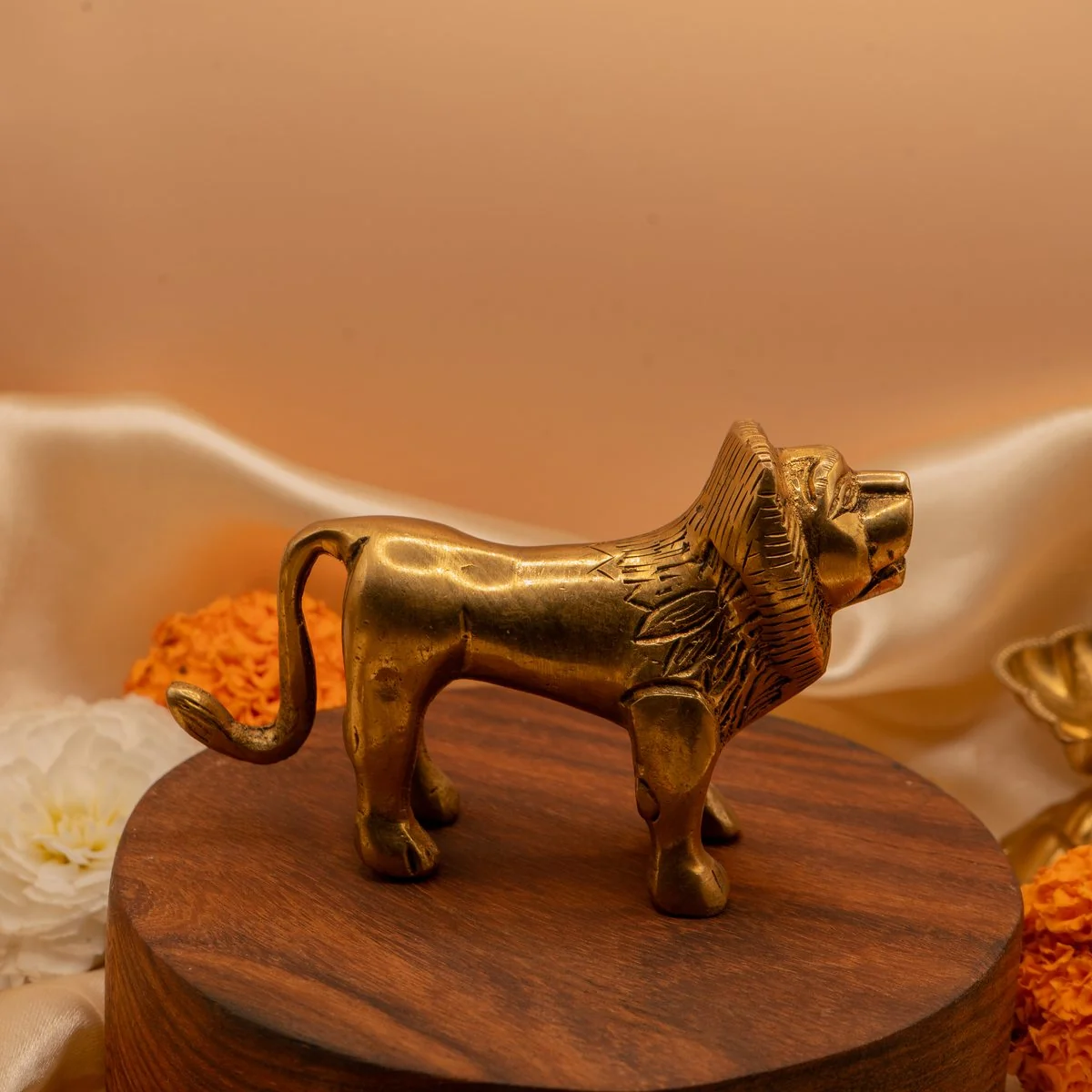 Vastu Brass Lion Statue Brass Idol