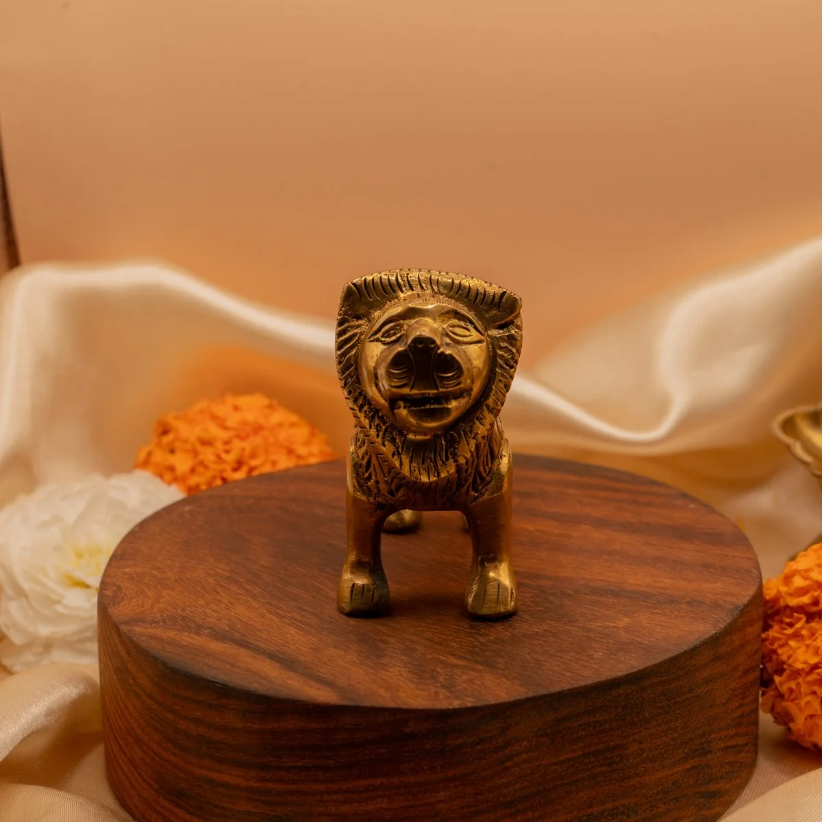 Vastu Brass Lion Statue view 4