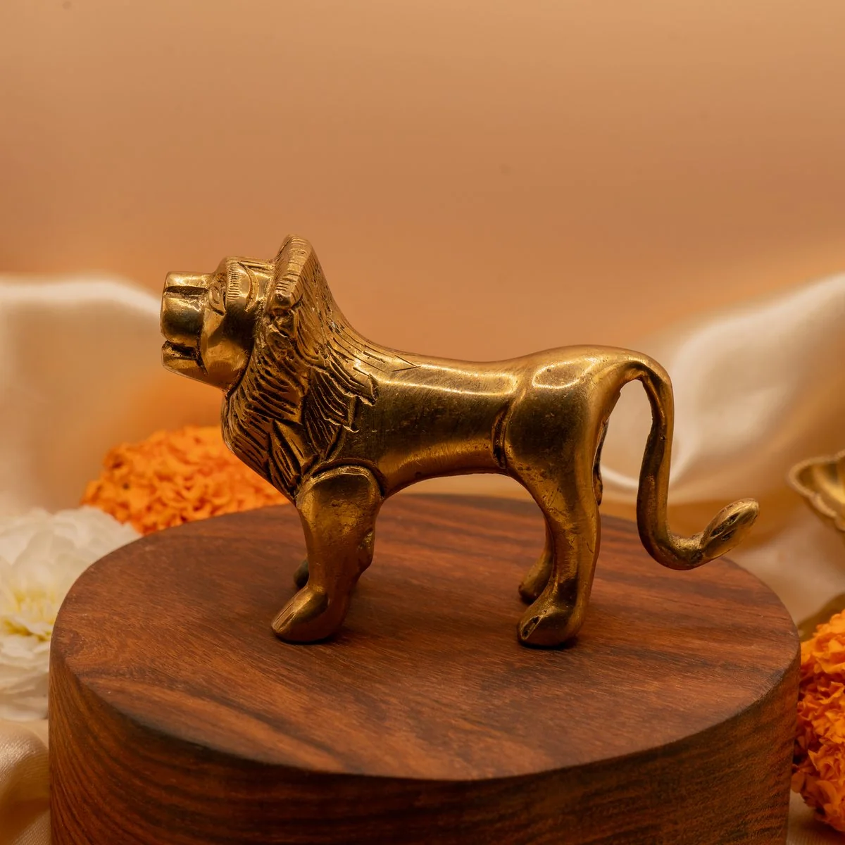 Vastu Brass Lion Statue view 5