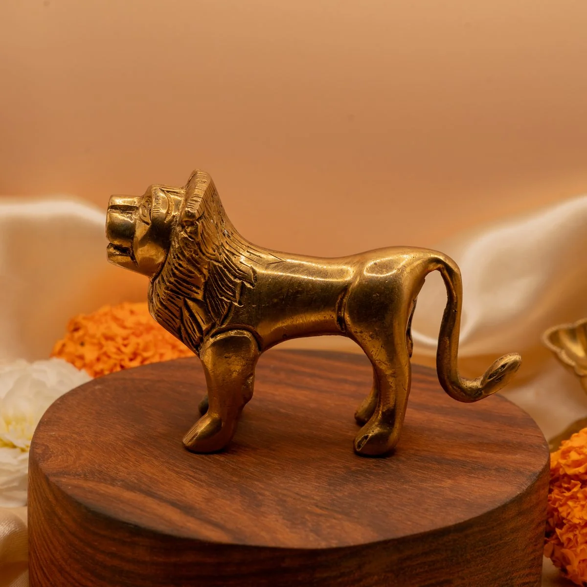 Vastu Brass Lion Statue view 6