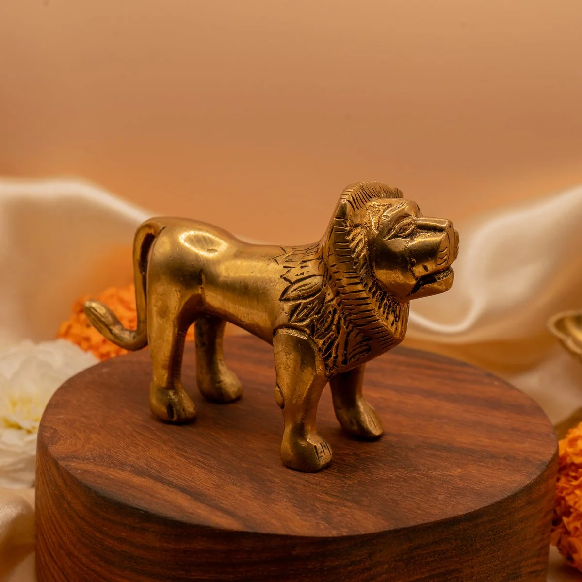 Vastu Brass Lion Statue view 7