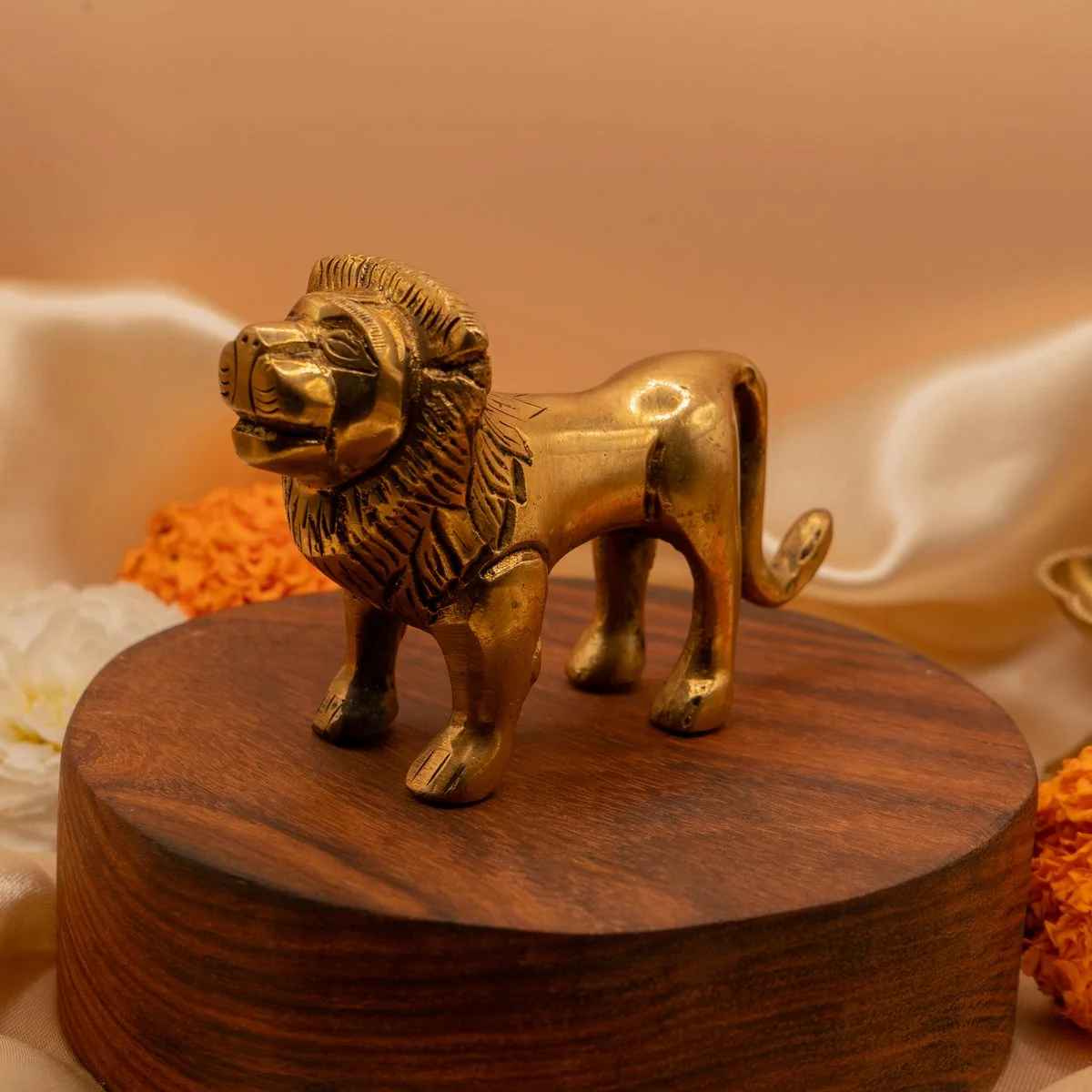 Vastu Brass Lion Statue view 8