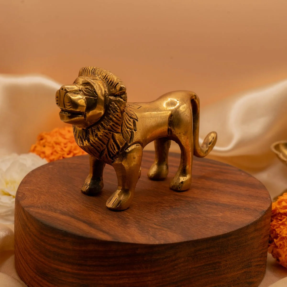 Vastu Brass Lion Statue view 9