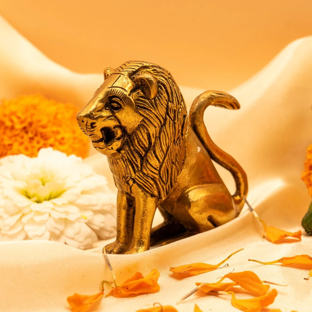 Vastu Brass Lion Statue view 8