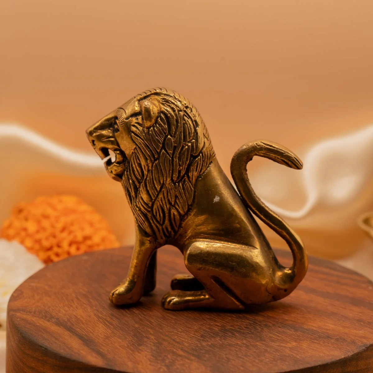 Vastu Brass Lion Statue view 9