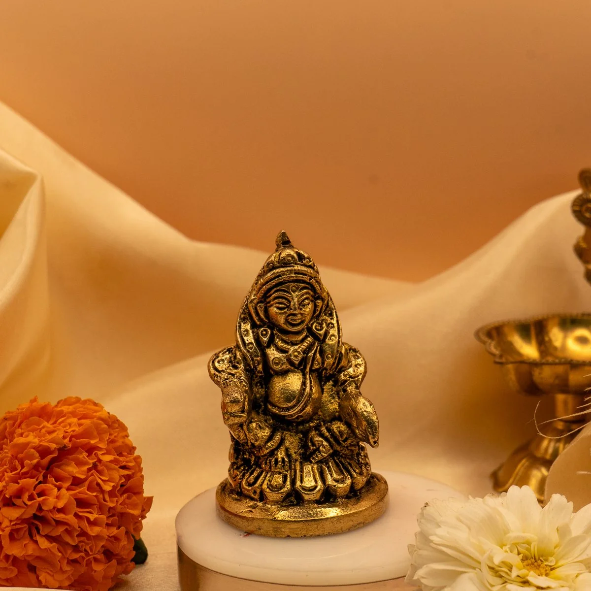 Lord Kuber Murti, Idol (7 cm) Brass Idol