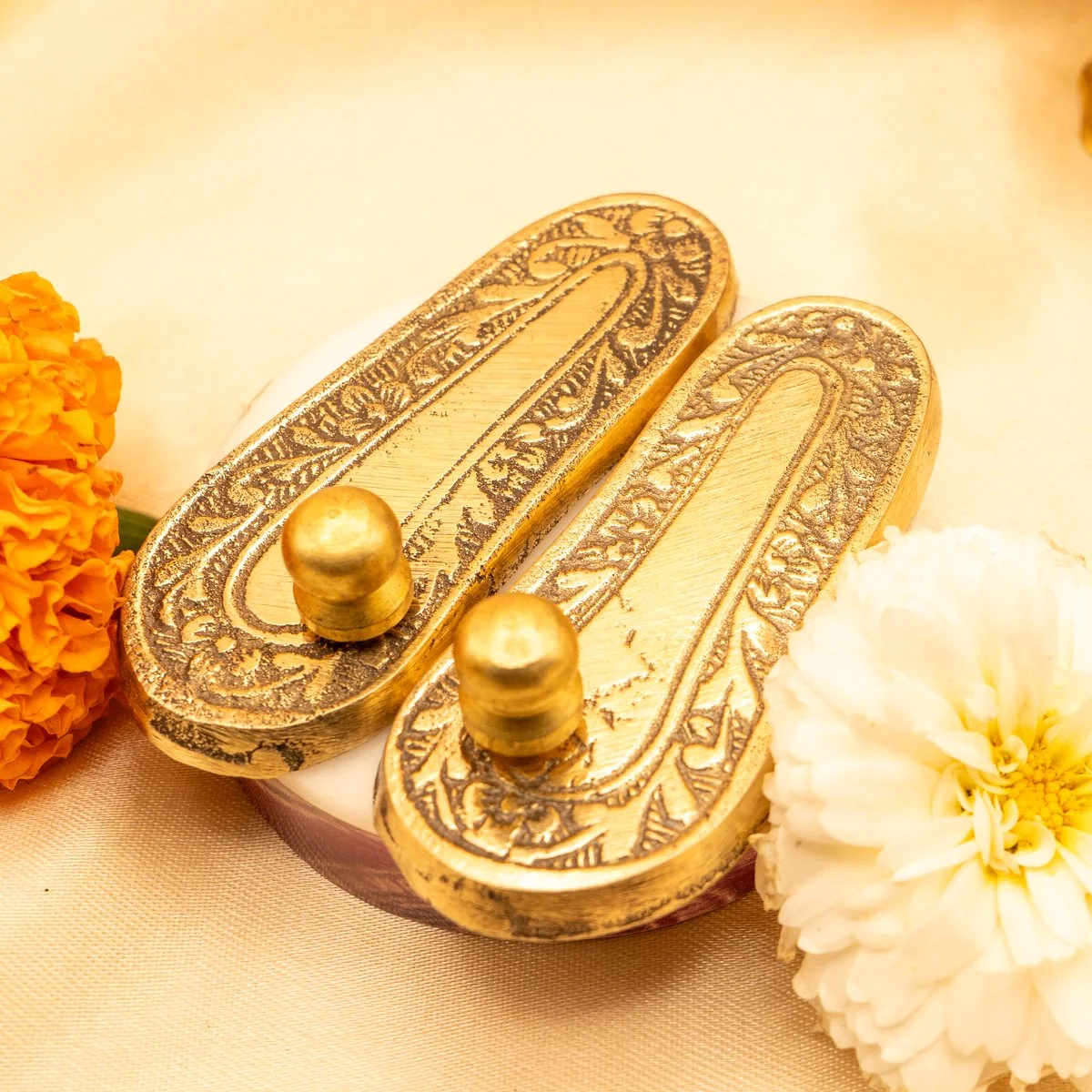 Laxmi Charan Paduka Brass Idol