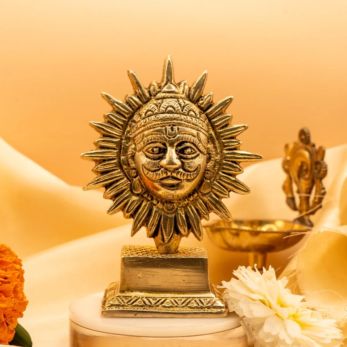 Religious Surya, Suraj Dev Idol (10 cm) view 2