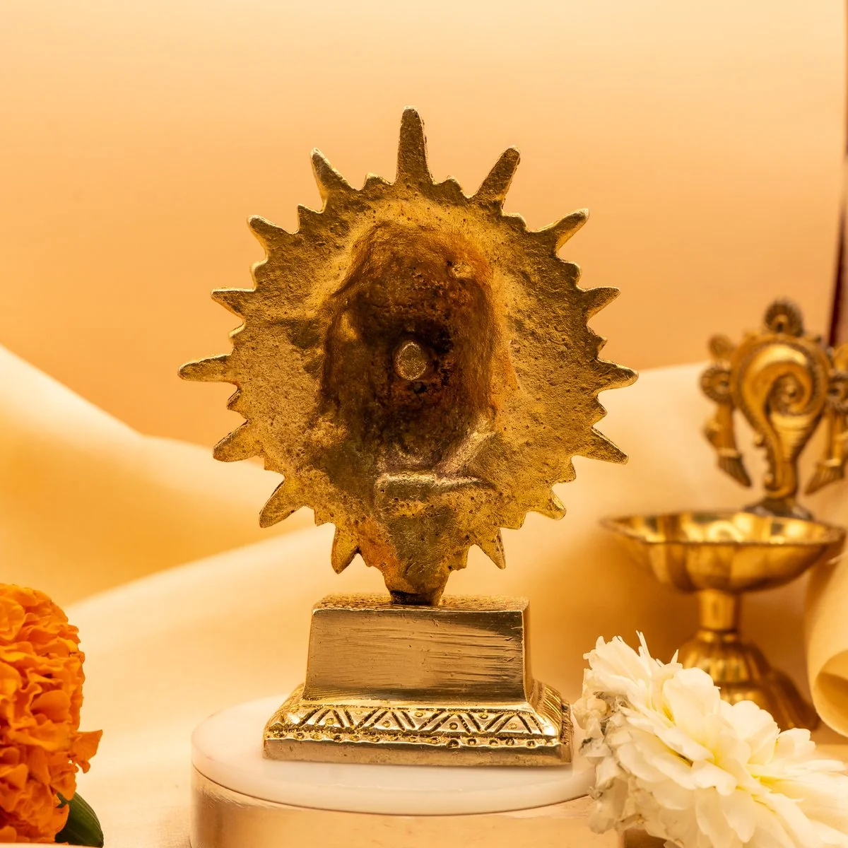 Religious Surya, Suraj Dev Idol (10 cm) view 6