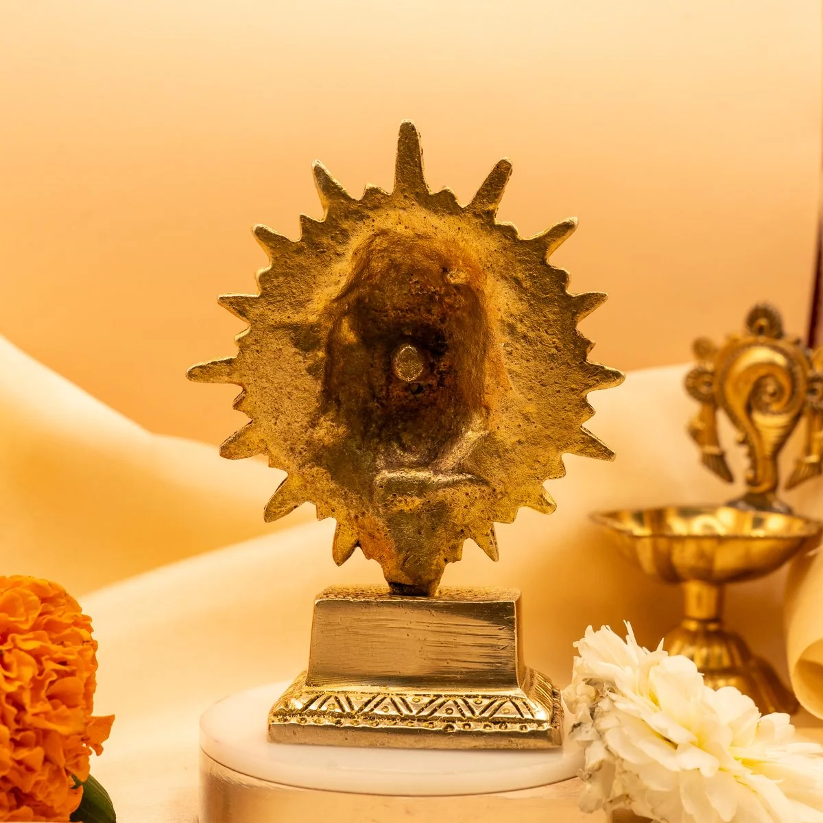 Religious Surya, Suraj Dev Idol (10 cm) view 7