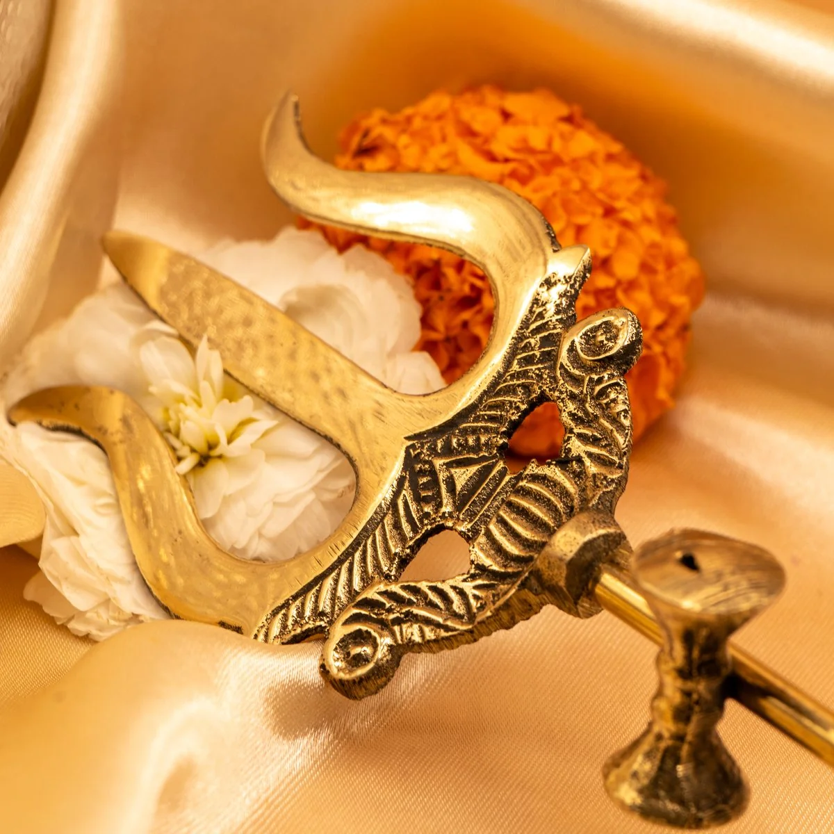 Trishul Pure Brass (Peetal) Trishul view 4