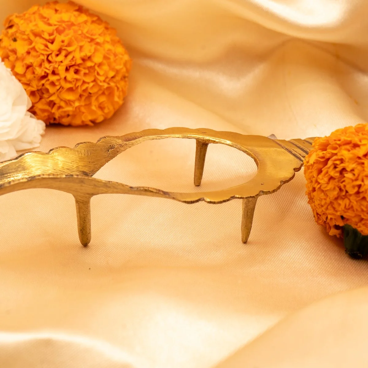 Brass Shankh Stand view 4